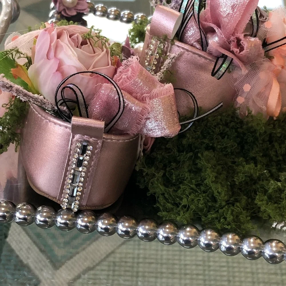 Floral Decorated Baby Shoes